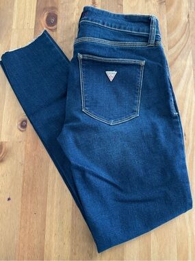 Guess Denim CURVY MID RISE SKINNY Jeans Dark Blue 26